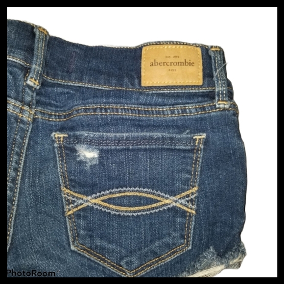Abercrombie Cut Off Denim Shorts Sz 0 / 00 - Picture 6 of 11